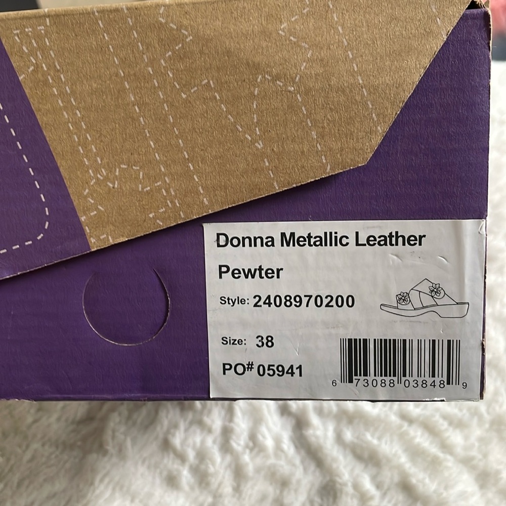 Dansko metallic sandal / slides